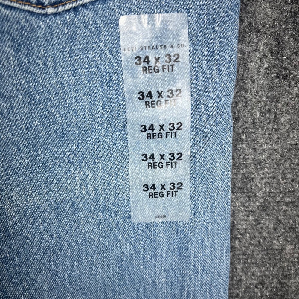 Vintage Levis 505 Regular Fit Jeans Mens 34 Light Wash Blue Straight Leg USA - Picture 3 of 8